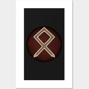 Othala, Odin's Rune (Wodan) - version 2 - Viking / Norse / Saxon Futhark Rune Posters and Art